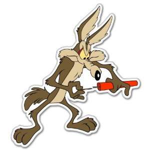  Wile E. Coyote dynamite cartoon sticker 4 x 5 