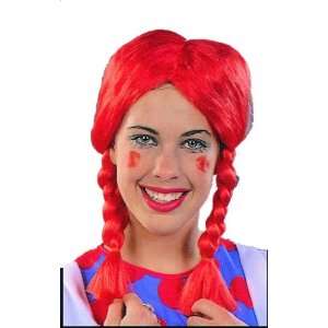  Womans Red Pigtail Wig 