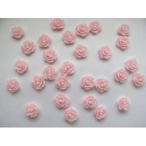  Nail Art 3d 40 Pieces Pink Rose for Nails, Cellphones 1cm 