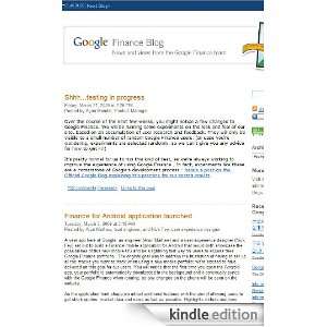 Google Finance Blog Kindle Store Google