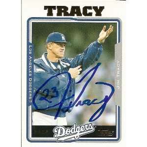  Jim Tracy Signed Los Angeles Dodgers 2005 Topps Card 