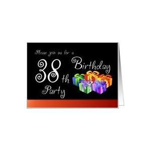  38th Birthday Party Invitation   Gifts Card Toys & Games