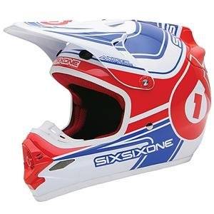  SixSixOne Flight II Hybrid Helmet   X Large/Red/White/Blue 