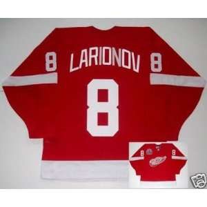  Igor Larionov Red Wings 2002 Stanley Cup Road Jersey 