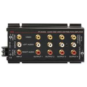  Stereo Audio/Video Distribution Amplifier   1x4   RCA 