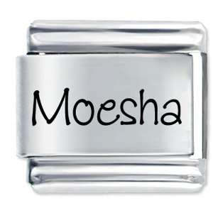  Name Moesha Gift Laser Italian Charm Pugster Jewelry