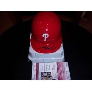 Hunter Pence Phillies,astros Jsa/coa Signed Mini Helmet 
