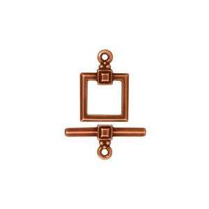  TierraCast Antique Copper (plated) Deco Square Toggle 