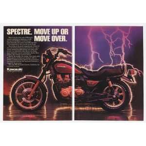  1982 Kawasaki Spectre 1100 Motorcycle 2 Page Print Ad 