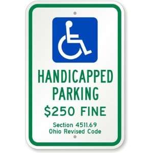   Code (with Handicap Symbol) High Intensity Grade Sign, 18 x 12