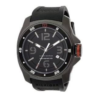 Tommy Hilfiger Mens 1790708 Sport Black Ion Plated Case with Silicon 