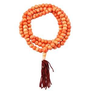    Red Yak Bone Prayer Beads 108 Beads Necklace,Tibetan Malas Jewelry