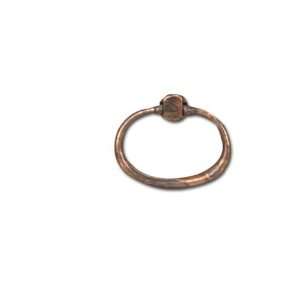  Oval Ring Pull Distressed Antique Brass