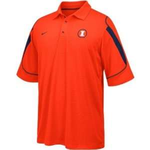   Illini Orange Stiff Arm Coaches Sideline Polo