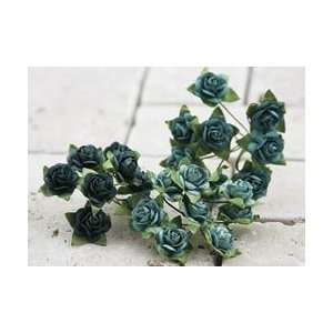  Prima Flowers Mini Roses 24/Pkg Blue Green MR53 5490; 4 