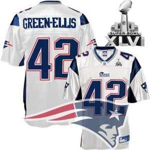 England Patriots #42 BenJarvus Green Ellis White Jersey Authentic /NFL 