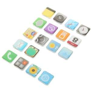  iPhone App Icon Fridge Magnets Set   Style/Color Assorted 