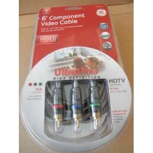   Component Video Cable   Transparent   HDTV Compatible up to 720p/1080i