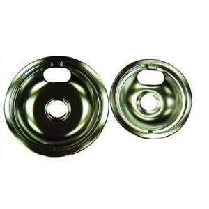 Range Kleen 10910A2X 6 Inch And 8 Inch Chrome Universal Pan Two Pack 