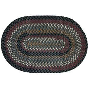   Indoor / Outdoor Rugs   Teal 10x13 Oval Braided Rug Furniture & Decor