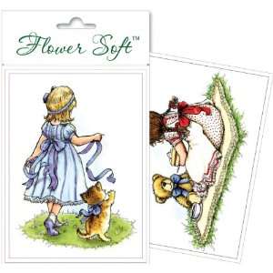 Flower Soft Card Toppers   Everyday Moments In Time   Girls Playing