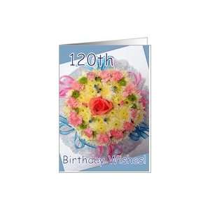  120th Birthday   Floral Cake Card Toys & Games