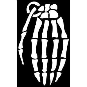  Bones Grenade Gloves 12 Inch Vinyl Decal Sticker Black 