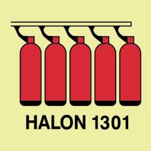  SIGNS SYMBOL HALON 1301 BATTERY