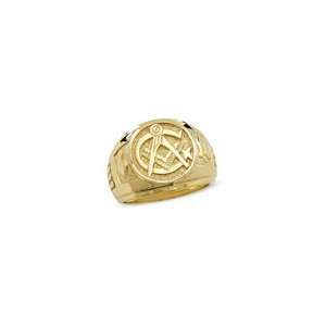  ZALES Mens Masonic Ring in 10K Gold mens diamond bands 