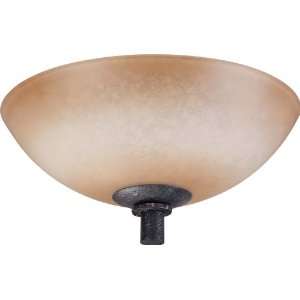  Nuvo 60/1444 Ledgestone Flush Dome with Toffee Crunch 