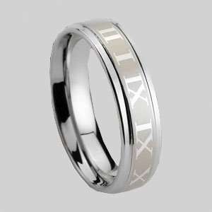   Ring Beautiful Roman Numerals Design With High Polish Edges Jewelry