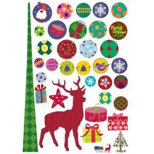  Christmas Holiday Time Reusable Wall Decoration Stickers 