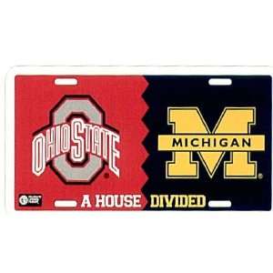  Michigan/Ohio State House Divided Auto Tag Sports 