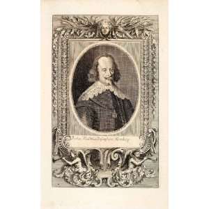  1722 Copper Engraving Count Julius Neidthardt Graf Von 