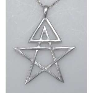    Sterling Silver 3rd Degree Pentagram, Made in America Jewelry