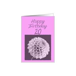  Pink Dahlia card for a 20 year old Card Toys & Games