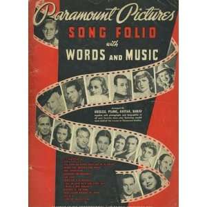  Paramount Pictures Song Folio with Words and Music Ukelele 