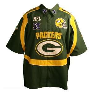  NFL Green Bay Packers Endzone Button Up Shirt Sports 