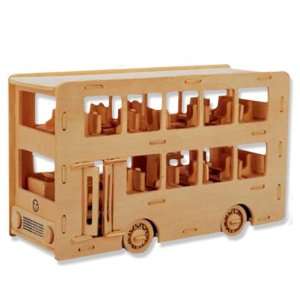  3 D Wooden Puzzle   Double Decker Bus Model  Affordable 