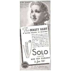  Grace Bradley 1937 Solo Hair Curlers Original 