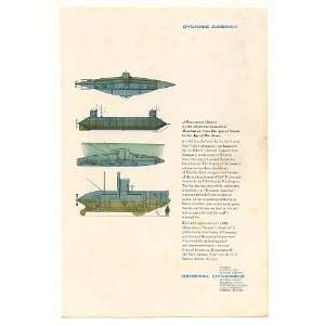  1960 General Dynamics Holland Triton Washington Subs Print Ad 