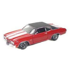  1970 Chevy Chevelle SS 454 1/24 Red w/White Stripes Toys 