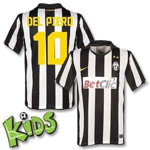  10 11 Juventus Home Jersey + Del Piero 10 (Fan Style 