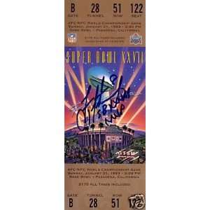  1993 Super Bowl XXVII TROY AIKMAN Autograph Ticket x 