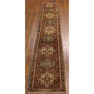  1x11 Hand Knotted Karajeh Persian Rug   119x111