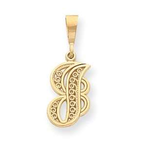  14k Initial J Charm   Measures 29.1x11.5mm   JewelryWeb Jewelry