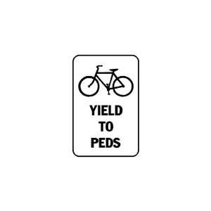  3x6 Vinyl Banner   Bicycle symbol yield to peds 