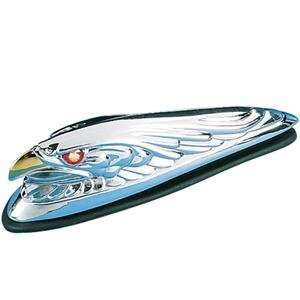 Drag Specialties Eagle Head Fender Ornament with Lights   Red Eyes