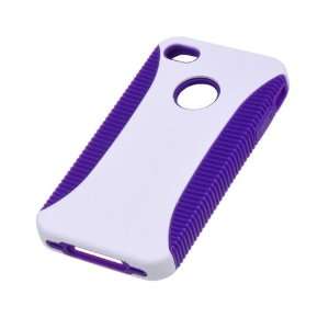  *White + Purple* TPU + PC Design Hard Shell Case For Apple 