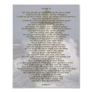  Psalm 91 NIV Poster